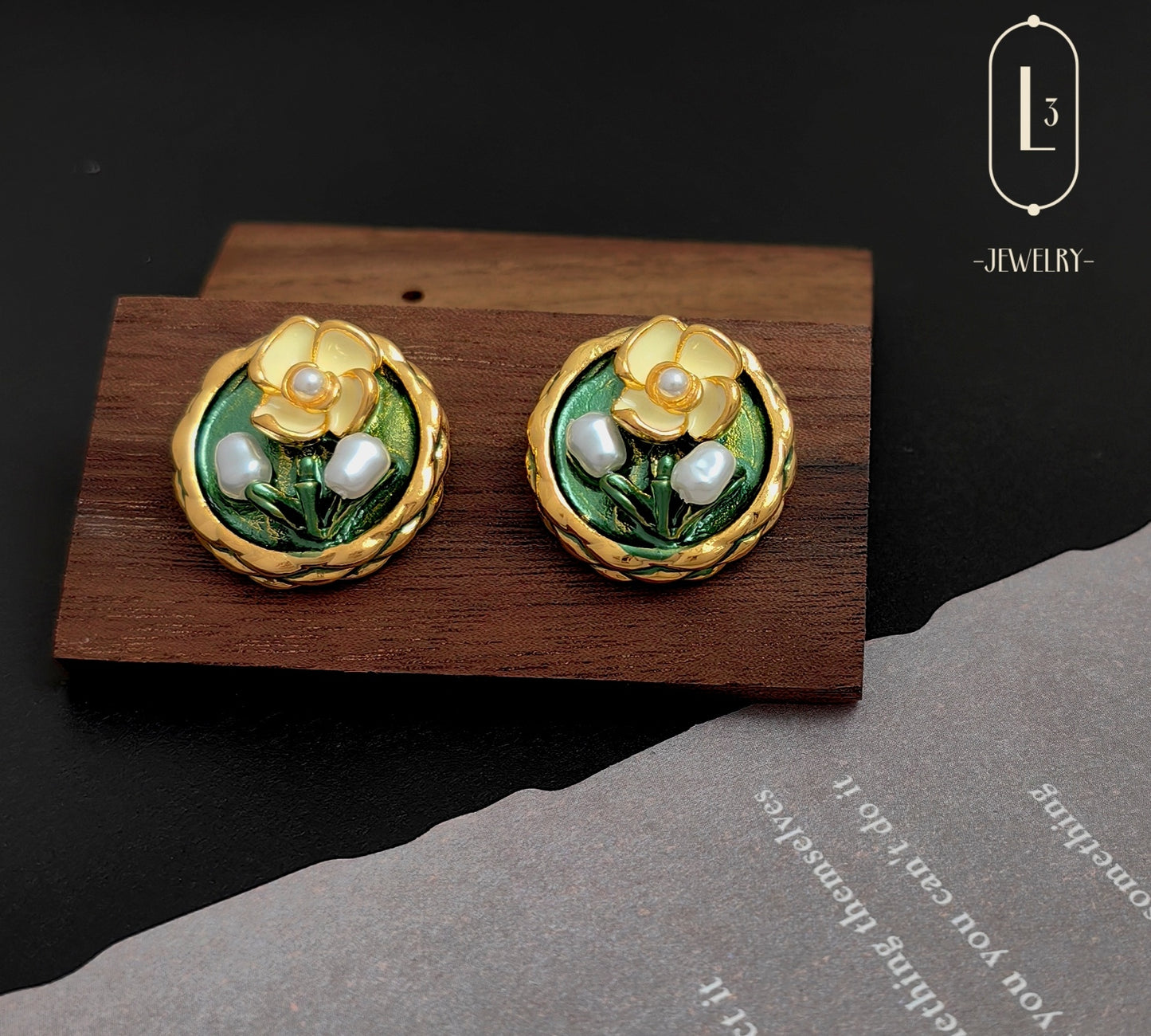 Nature | Camellia Pearl Earrings