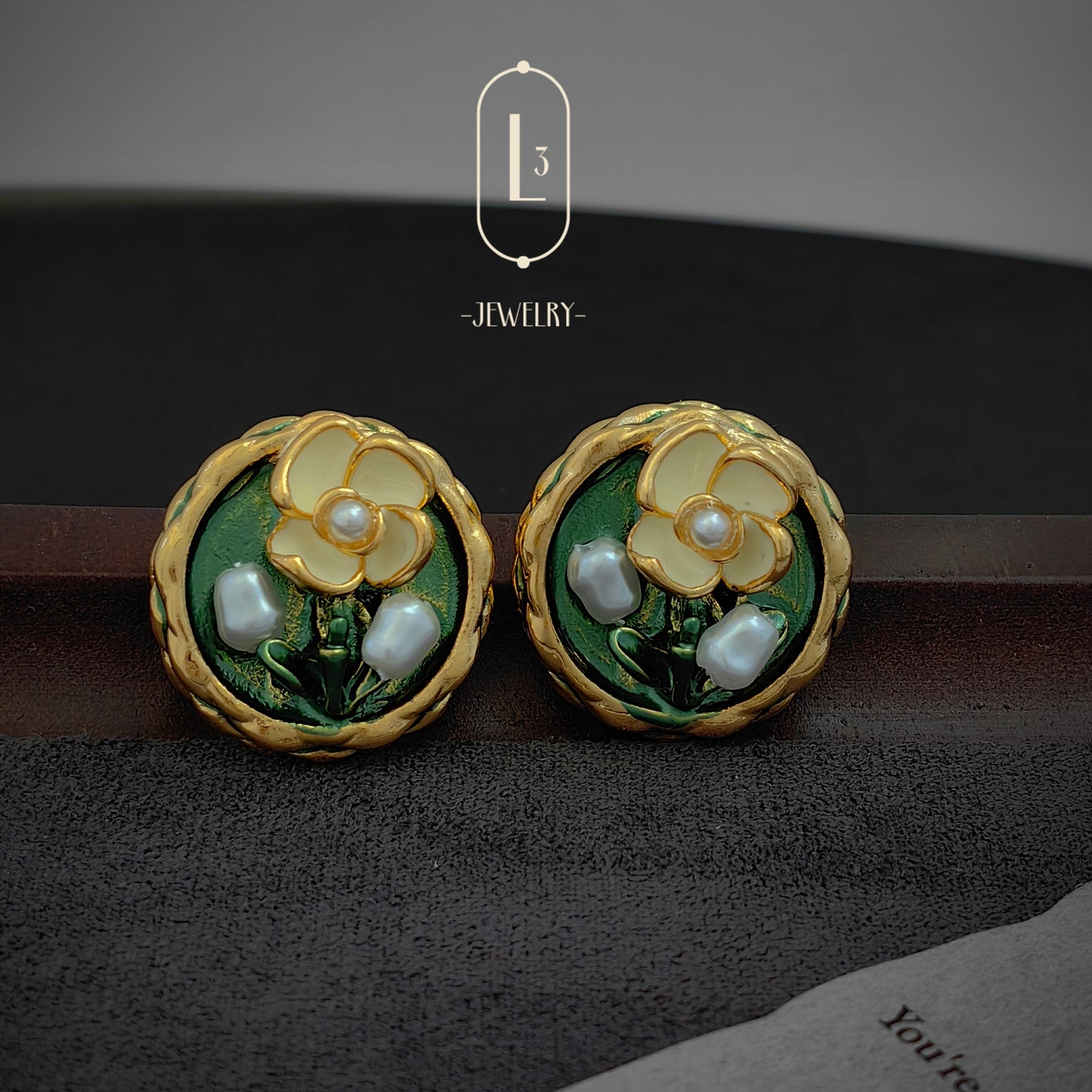 Nature | Camellia Pearl Earrings