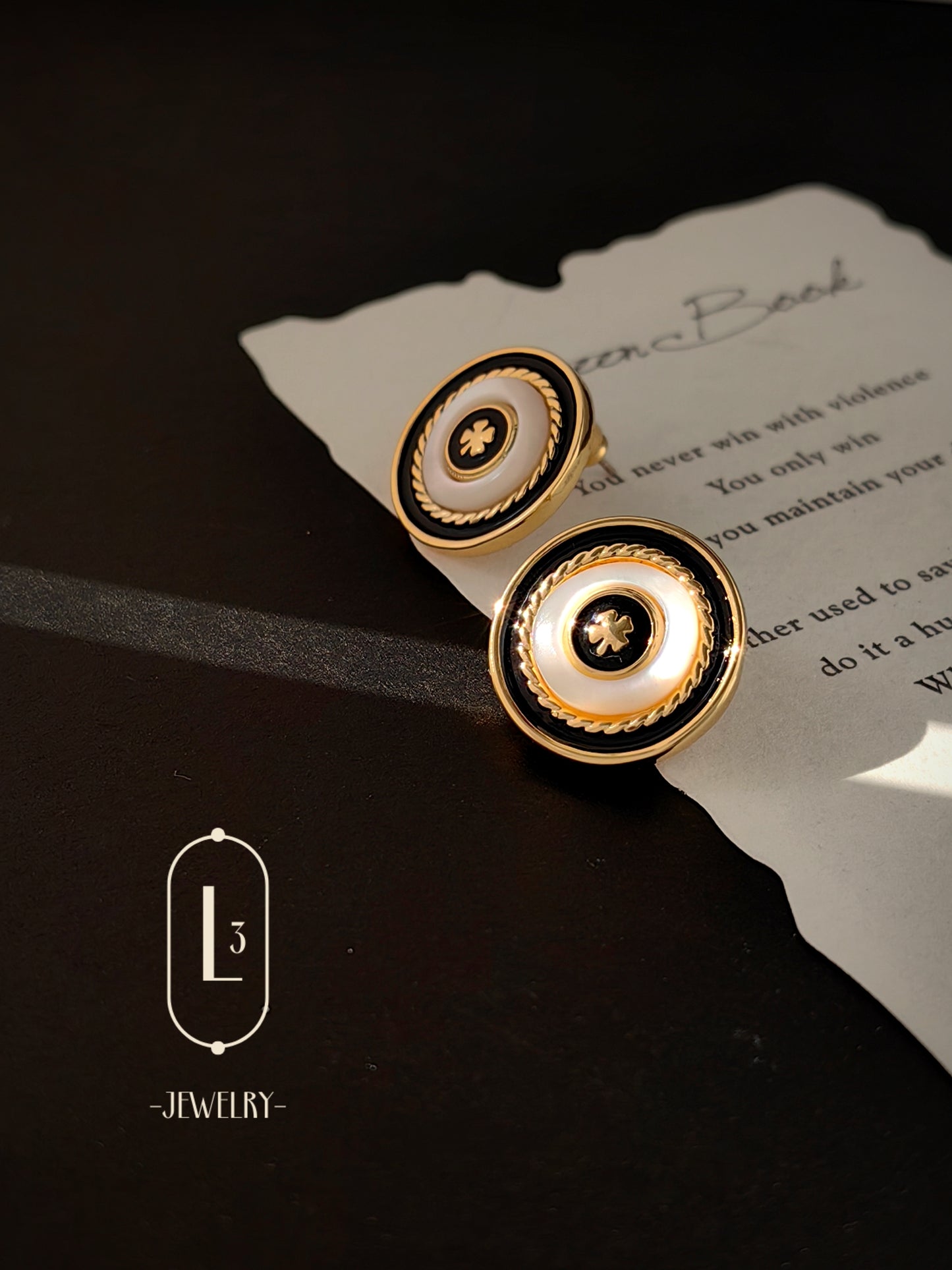 Nature | Vintage Luxe Enamel Earrings