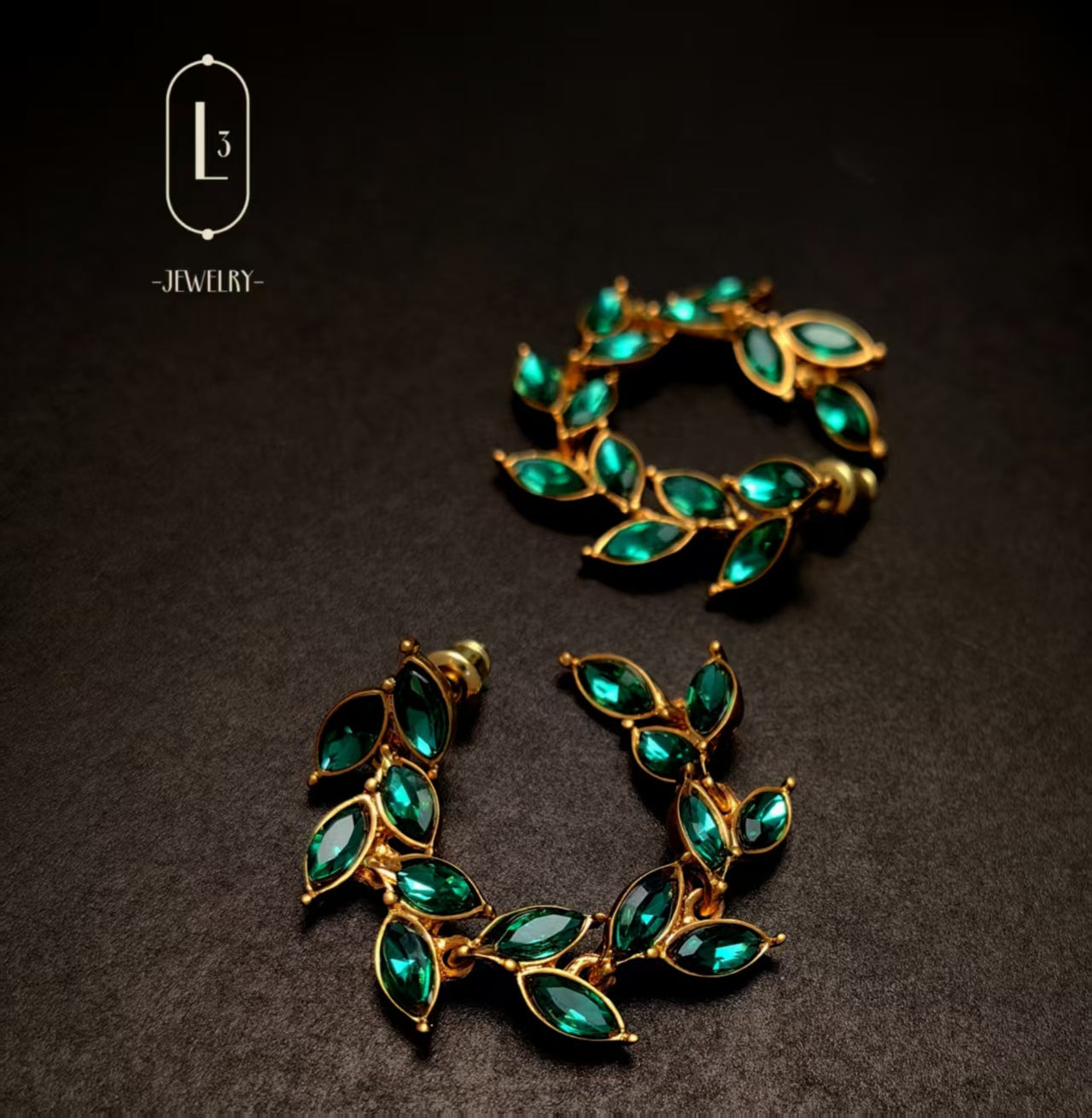 Nature | Green Zircon Tassel Earrings